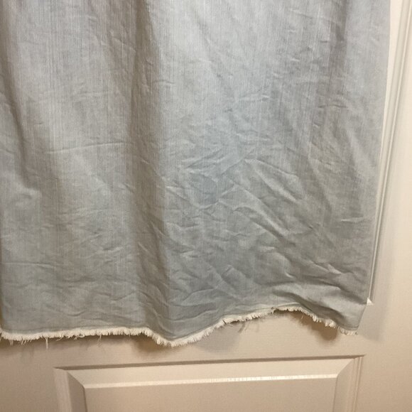 Mona B Womens Mini Shift Sleeveless Dress Size Large Denim Look Style Light Blue - Picture 3 of 7